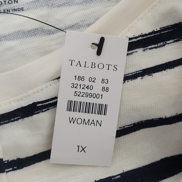 Talbots NWT Striped London Graphic Women's Top - Picture 11 of 14